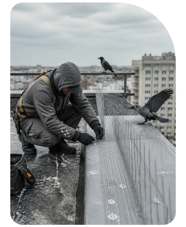 Защита от ворон под ключ в Рязани по цене от 5134 р. | Сенат-Рзн